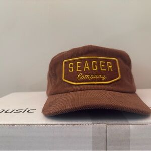 Seager Company Brown Cap with Yellow Logo